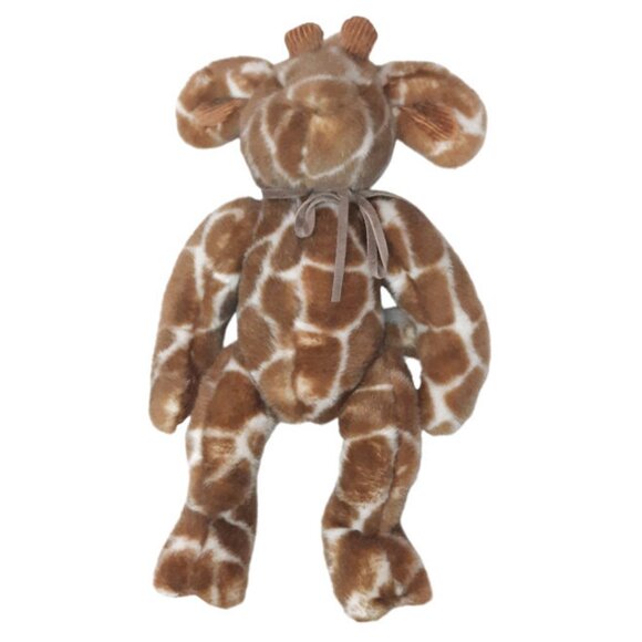Russ Berrie Godfrey Giraffe Brown Tan Stuffed Plush BeanBag Toy 14" - Picture 1 of 8
